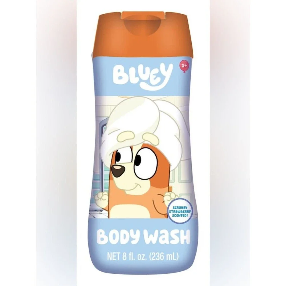 Bluey Kids Strawberry Body Wash — Orange Bottle
